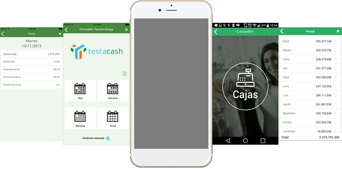Aplicación Móvil TestaCash información de puntos de venta